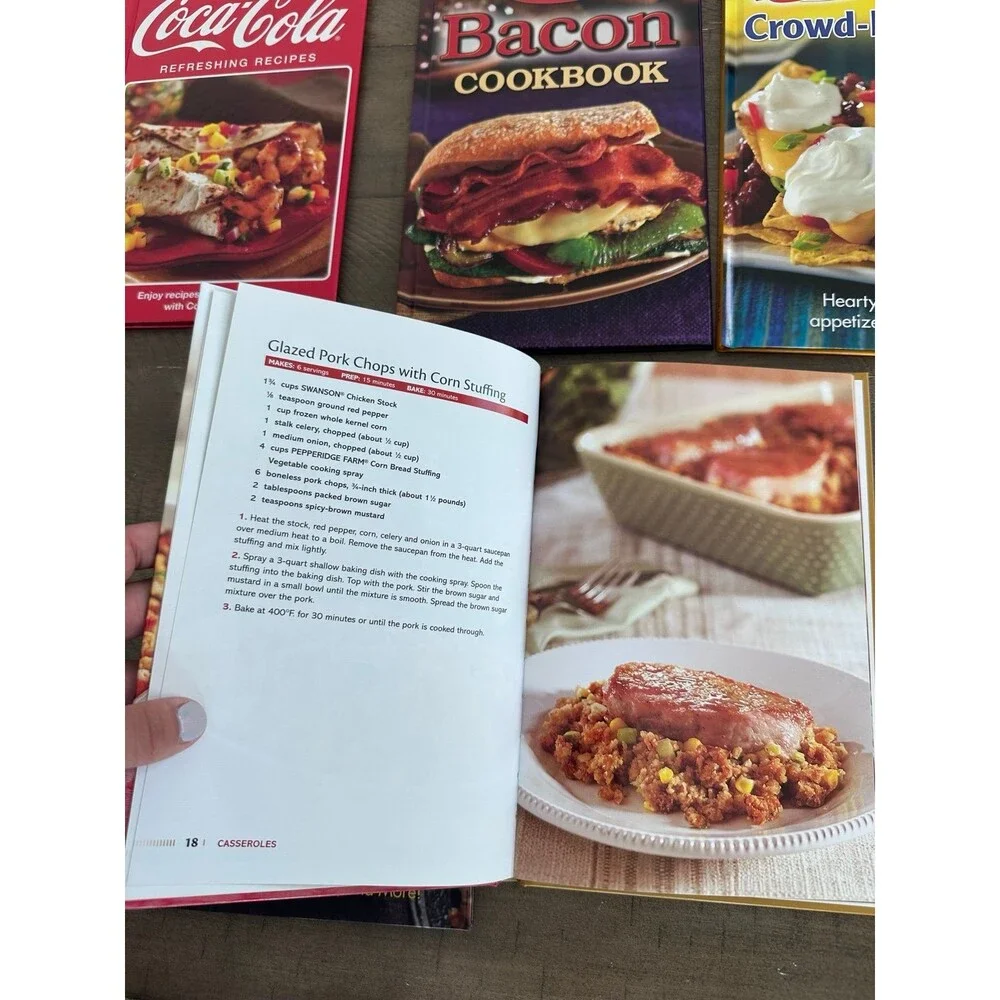 Brand Name Recipe Hardcover Cookbook Lot 5 Coca-Cola Velveeta Campbell's Kraft